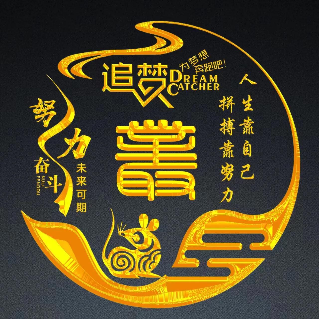 励志主题十二生肖精美姓氏头像,姓氏巩的十二生肖鼠的微信头像