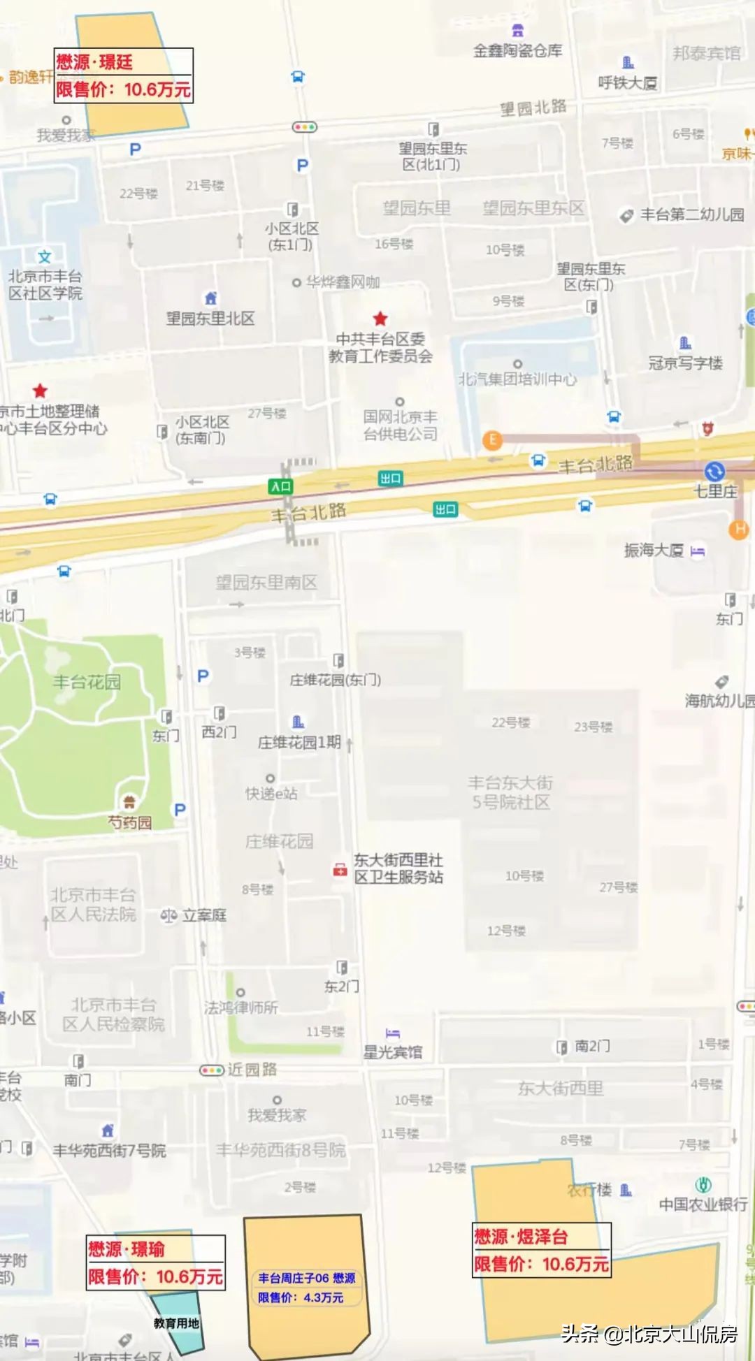 北京四环内新楼盘豪宅,丰台区10大富人小区