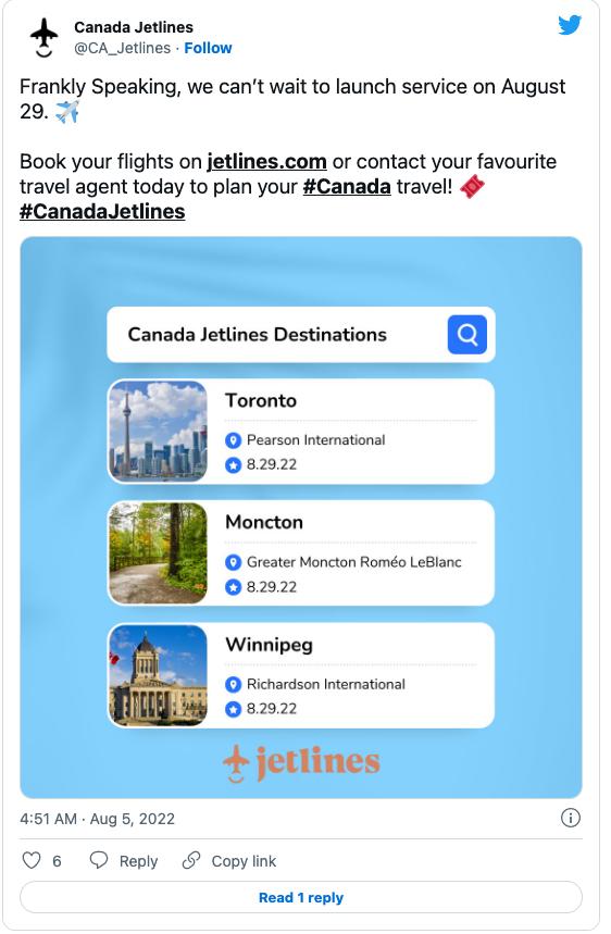 廉价航空开通多伦多航线猛推百元机票！中国直飞加拿大不到4千