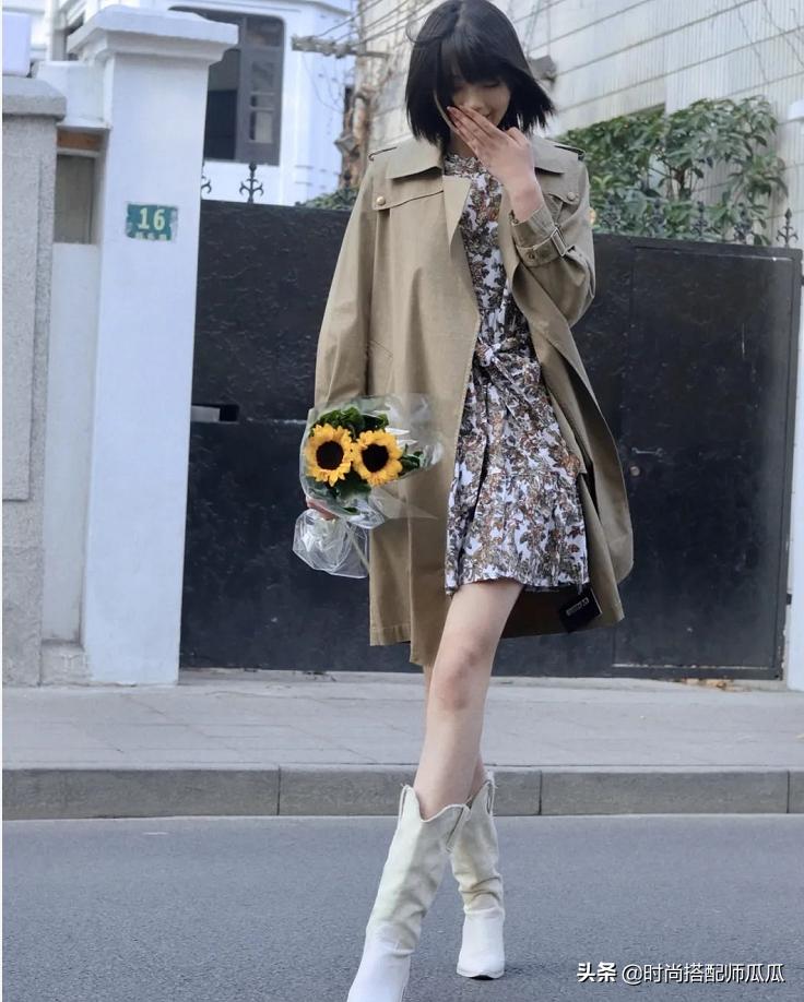 158梨形身材显瘦连衣裙长裙,洋气长裙穿搭技巧