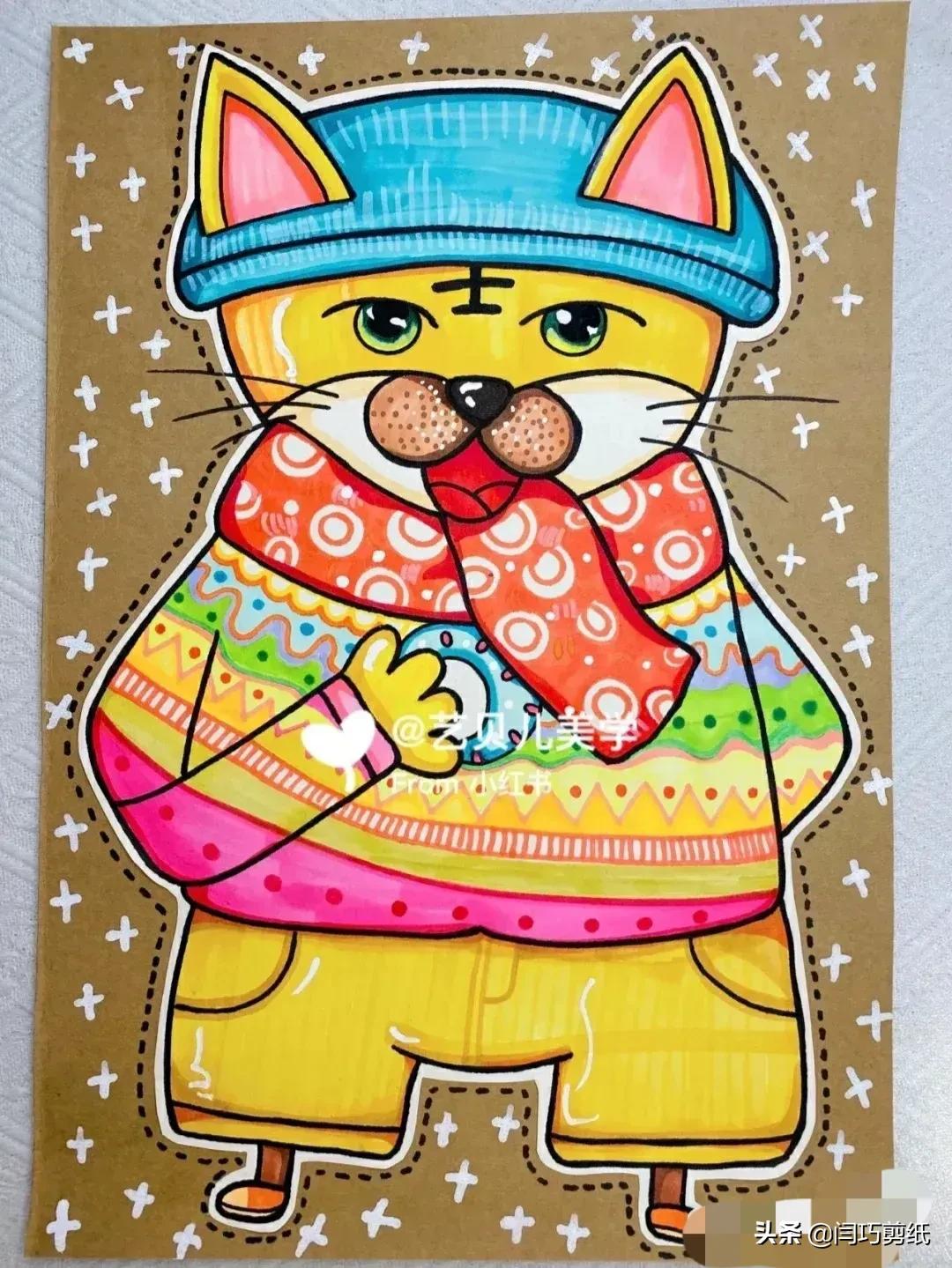 简单又好看的儿童创意画,儿童绘画创意4-6岁水彩笔或蜡笔