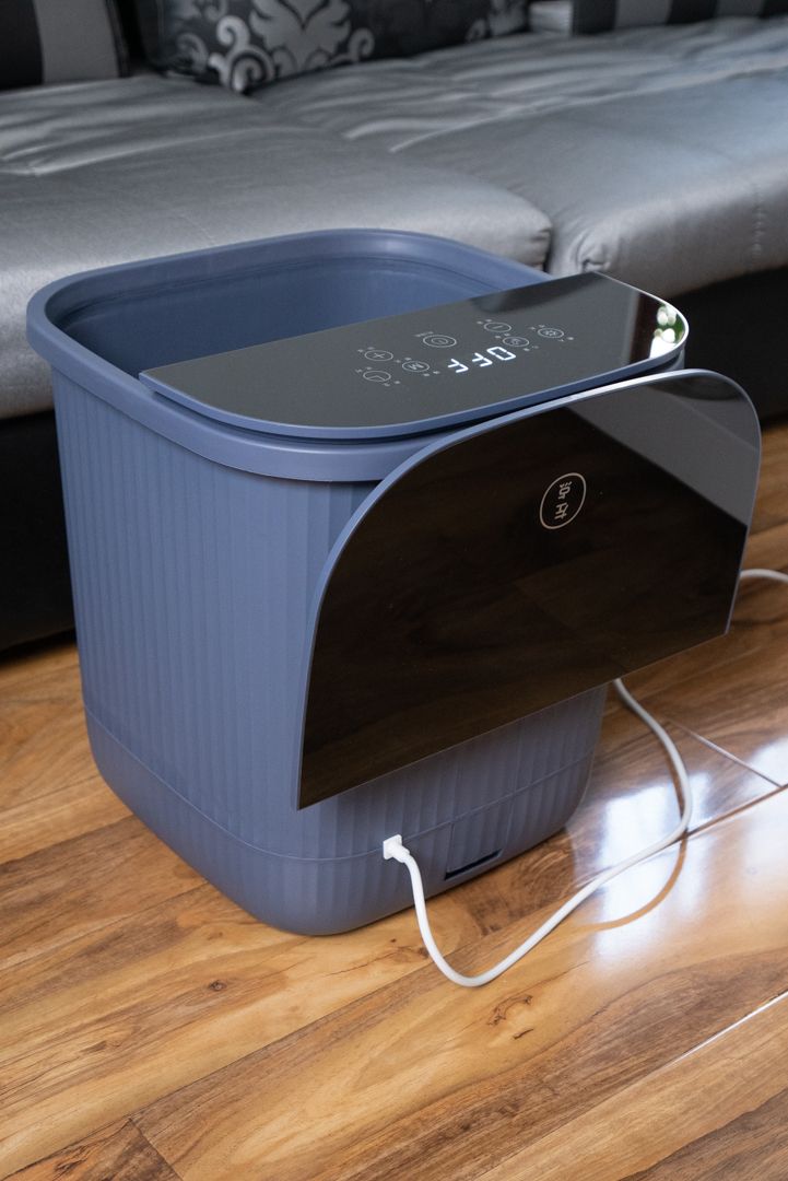 泡脚桶泡脚真的太爽了,泡脚泡到小腿以上