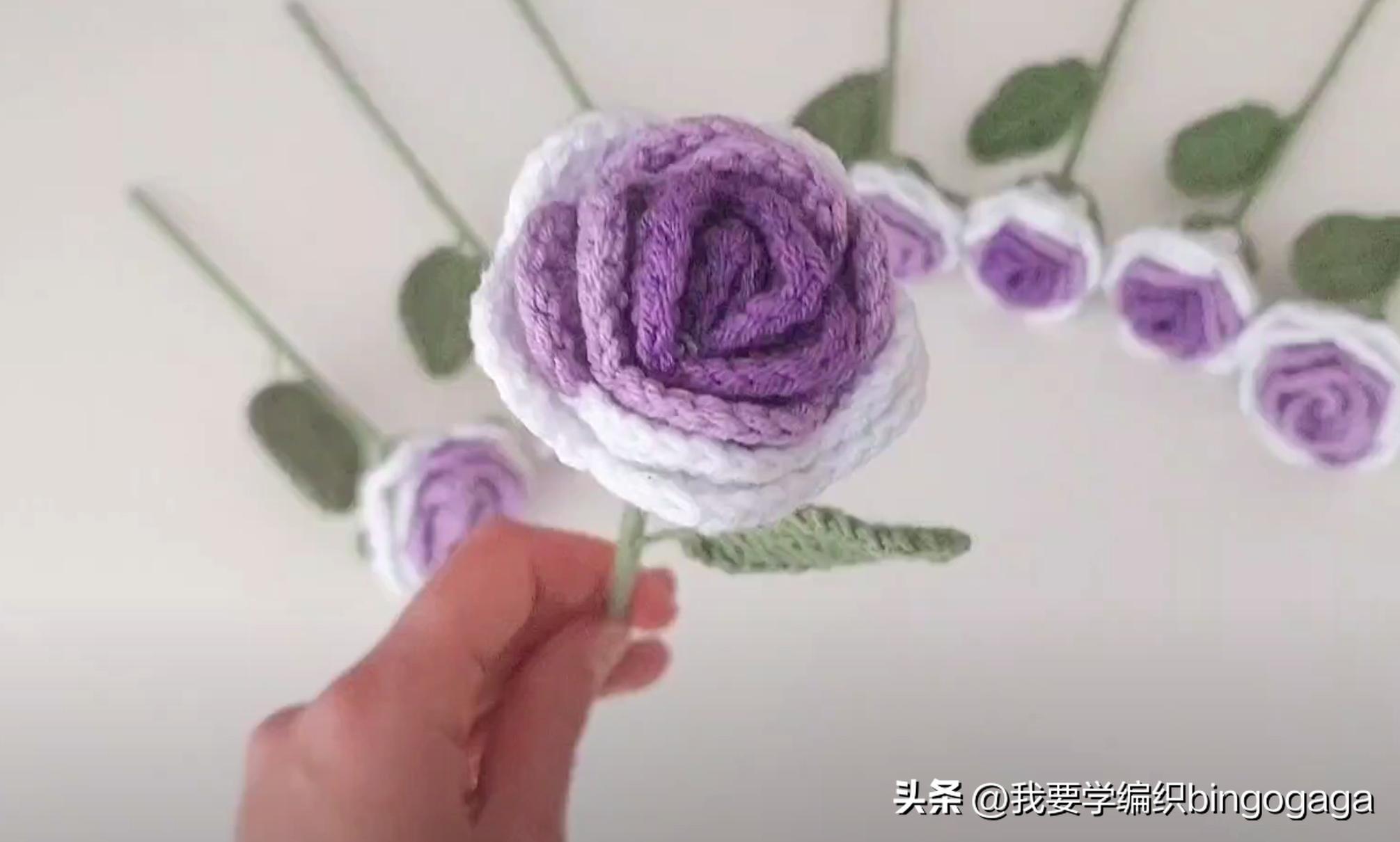 钩玫瑰花编织方法视频,编织之家钩编玫瑰花视频教程