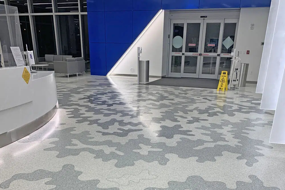 无机水磨石地面多少钱一平米,水磨石艺术地面