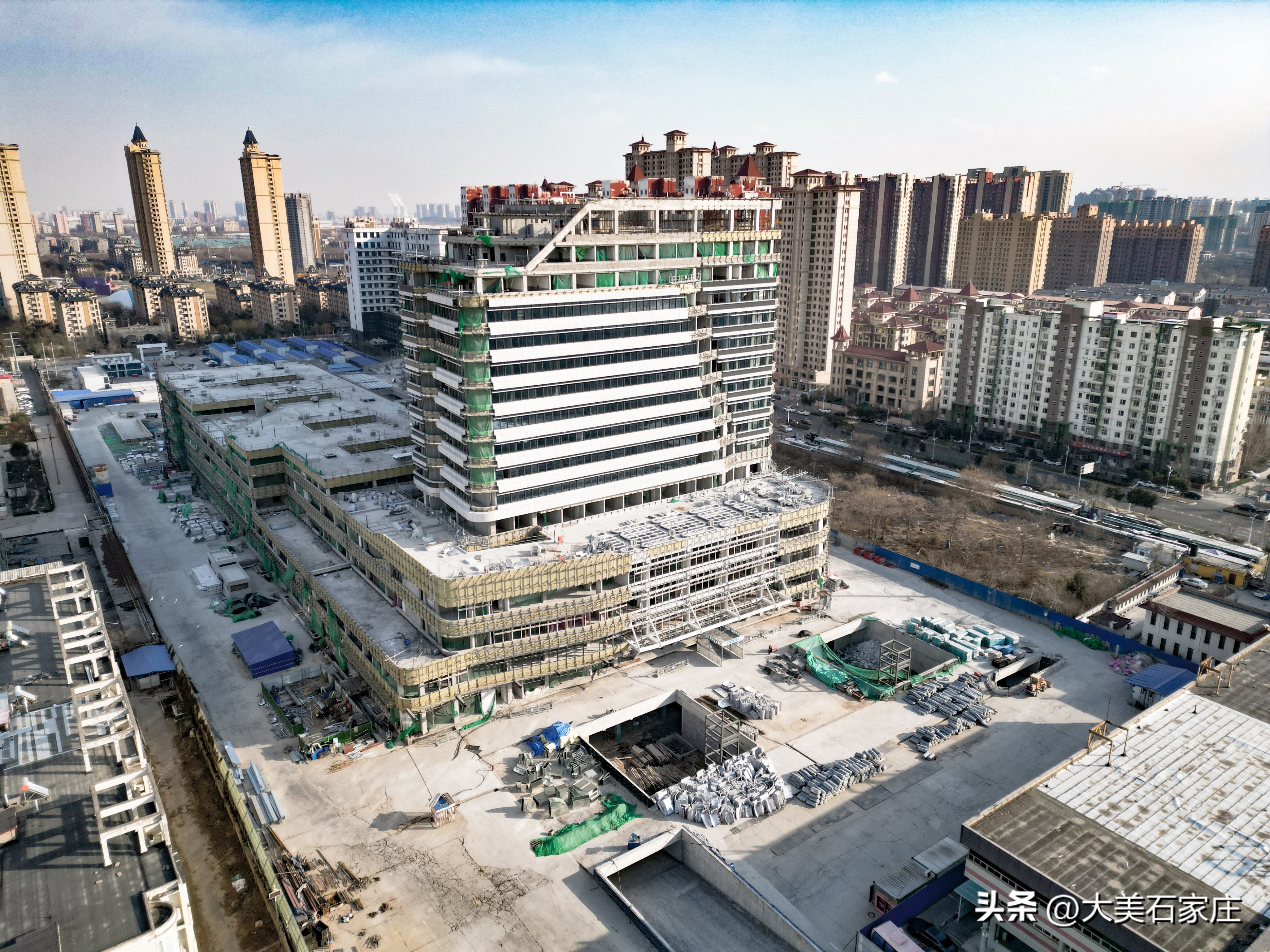 河北医科大学第四医院东院医疗综合楼项目航拍