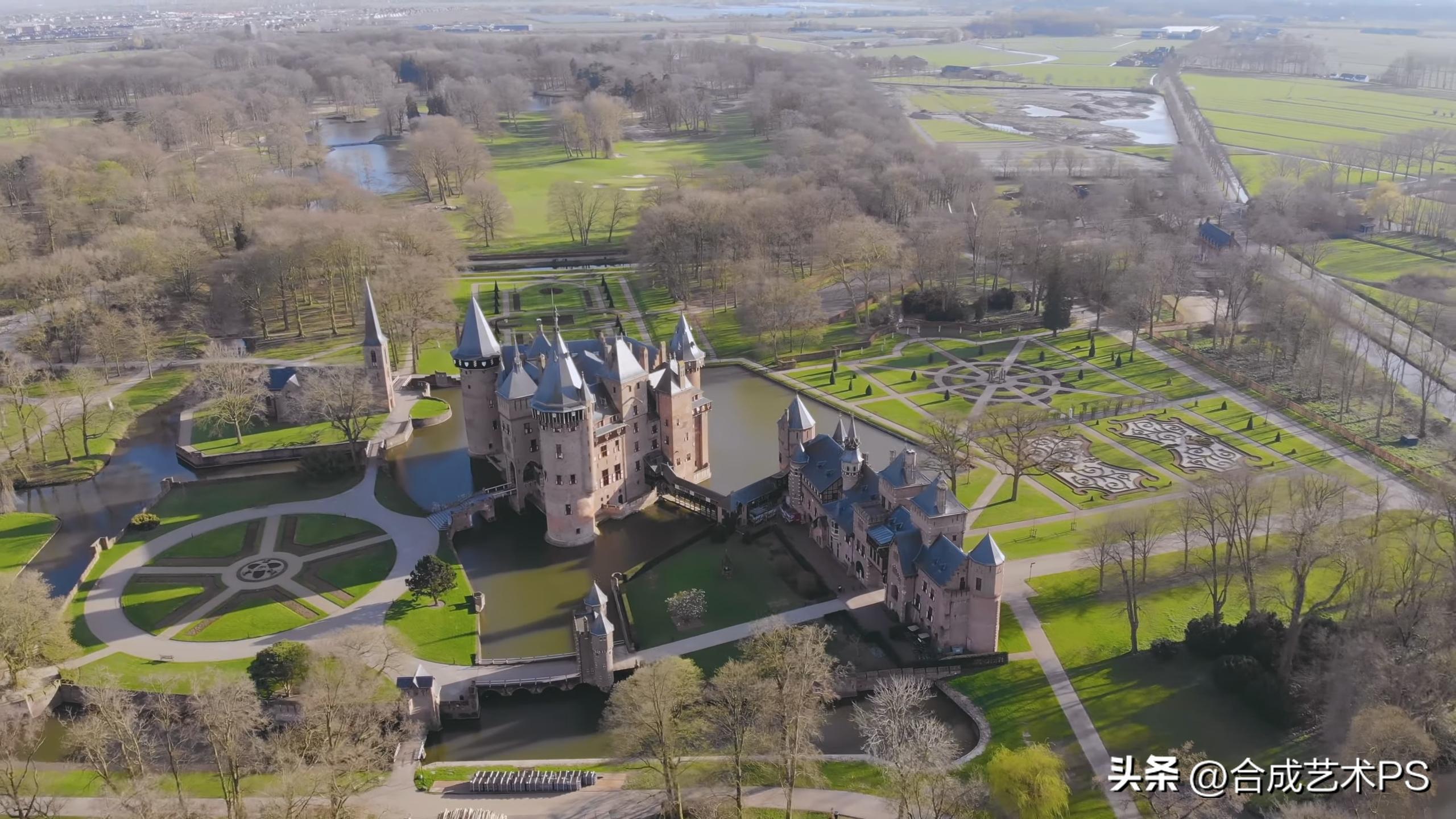 风车王国荷兰,荷兰田野中的风车
