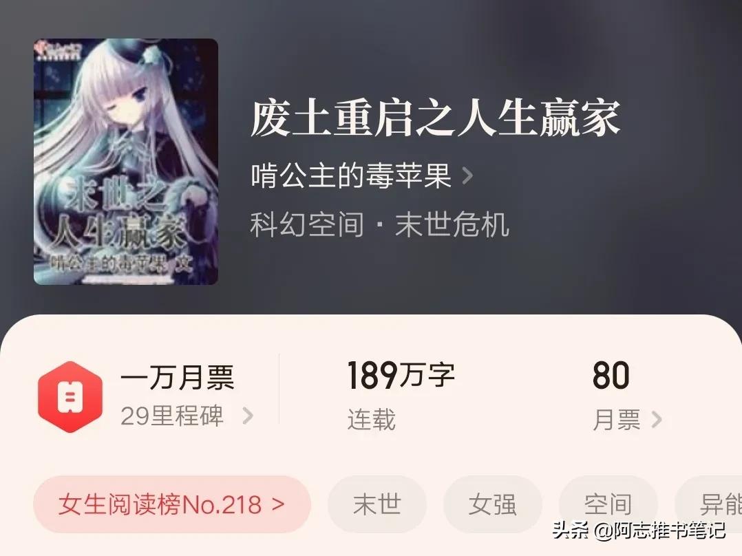 超好看的末世女强小说,末世文女主异能强大50集以上