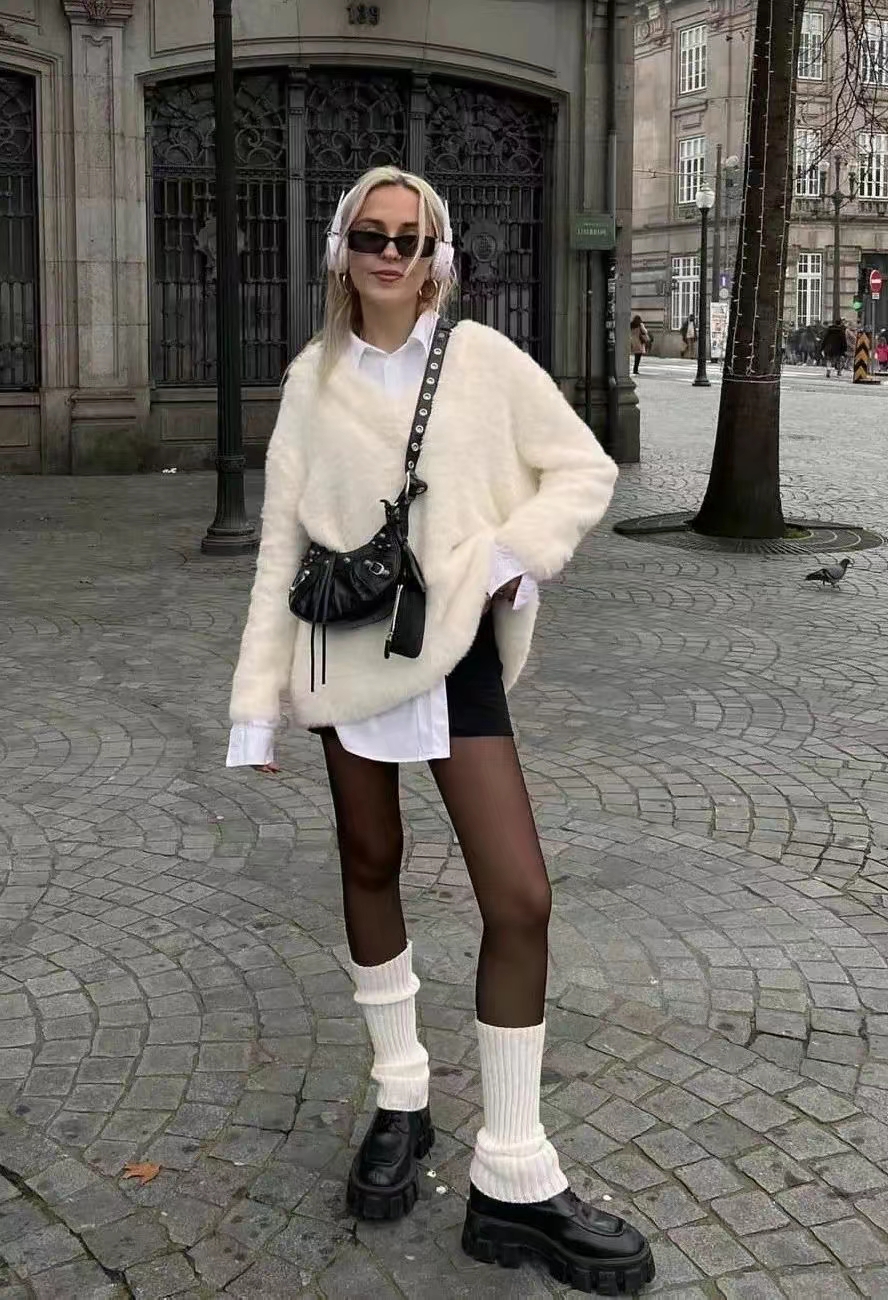 堆堆袜穿搭爆火视频,堆堆袜可爱网红爆款