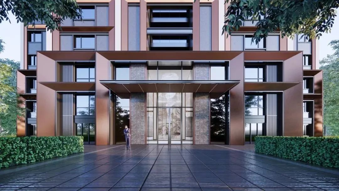 斜切转角楼梯立面施工图,建筑立面效果设计处理手法