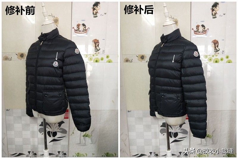 刺绣补破洞羽绒服,羽绒服破洞刺绣图案