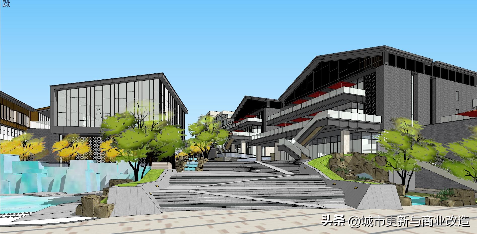 商业街区建筑设计平面图,商业街建筑设计手绘图