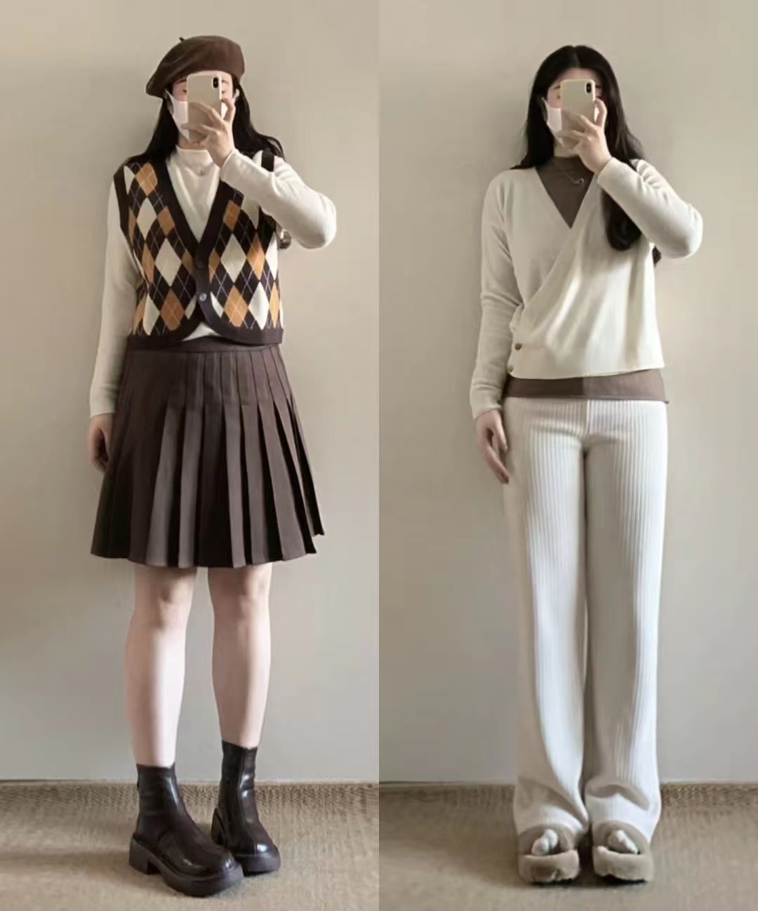 燕麦色大衣内搭什么颜色毛衣,燕麦色大衣高级穿搭图片