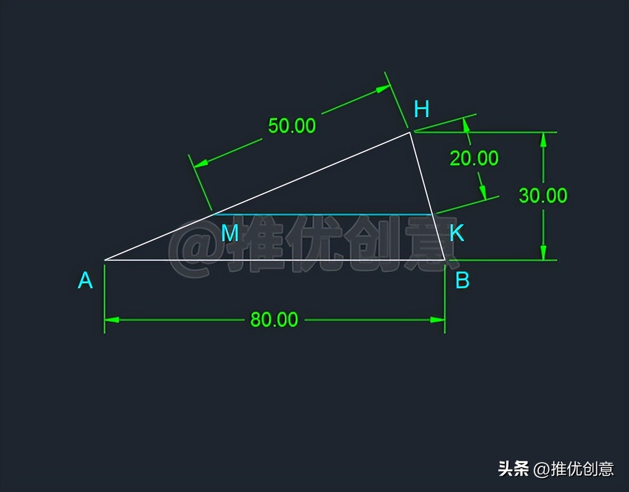 阿氏圆绘图实例教程（二）阿波罗尼斯圆autocadcad教学CAD练习题
