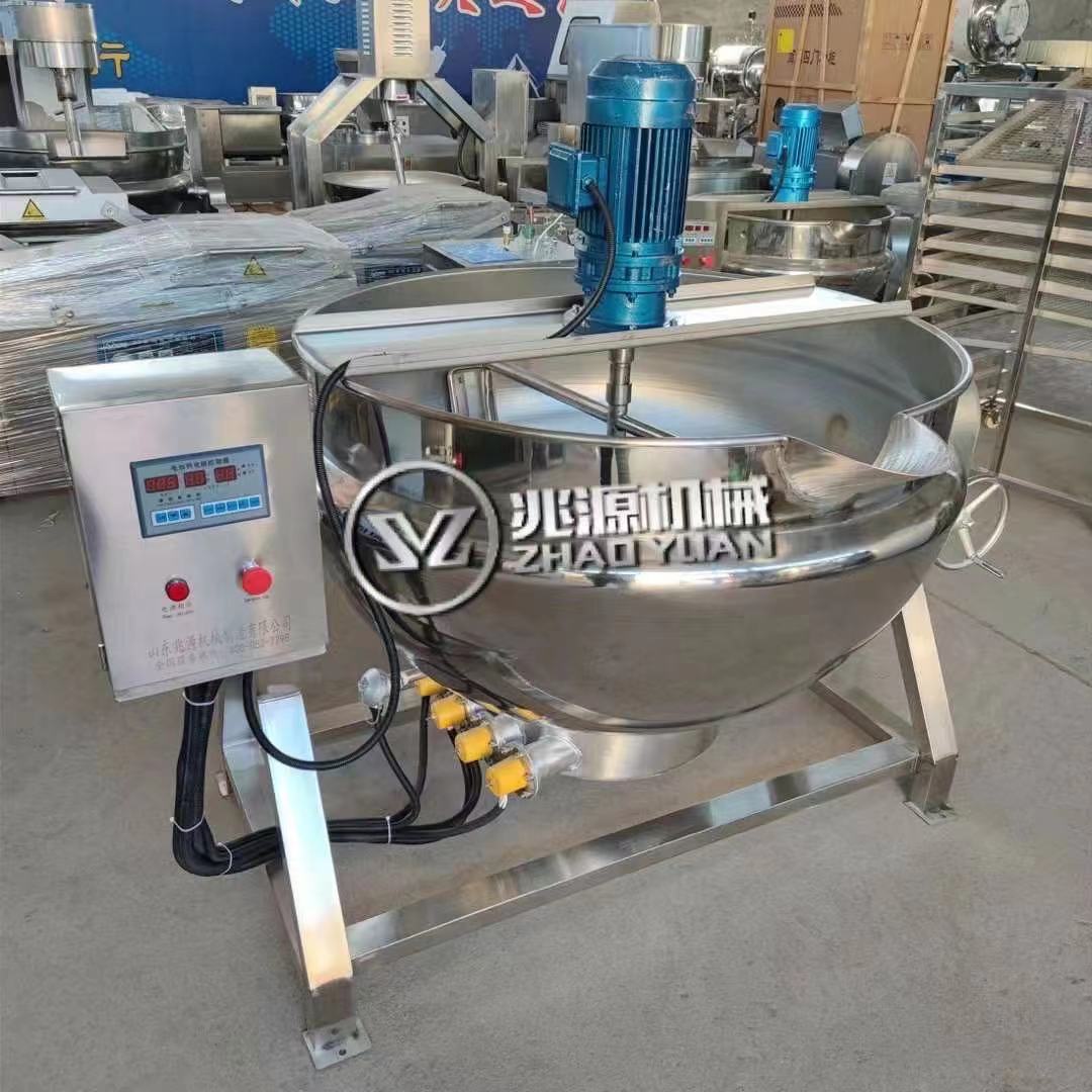 电煮锅多功能蒸煮一体预约保温,大型蒸汽夹层搅拌煮锅