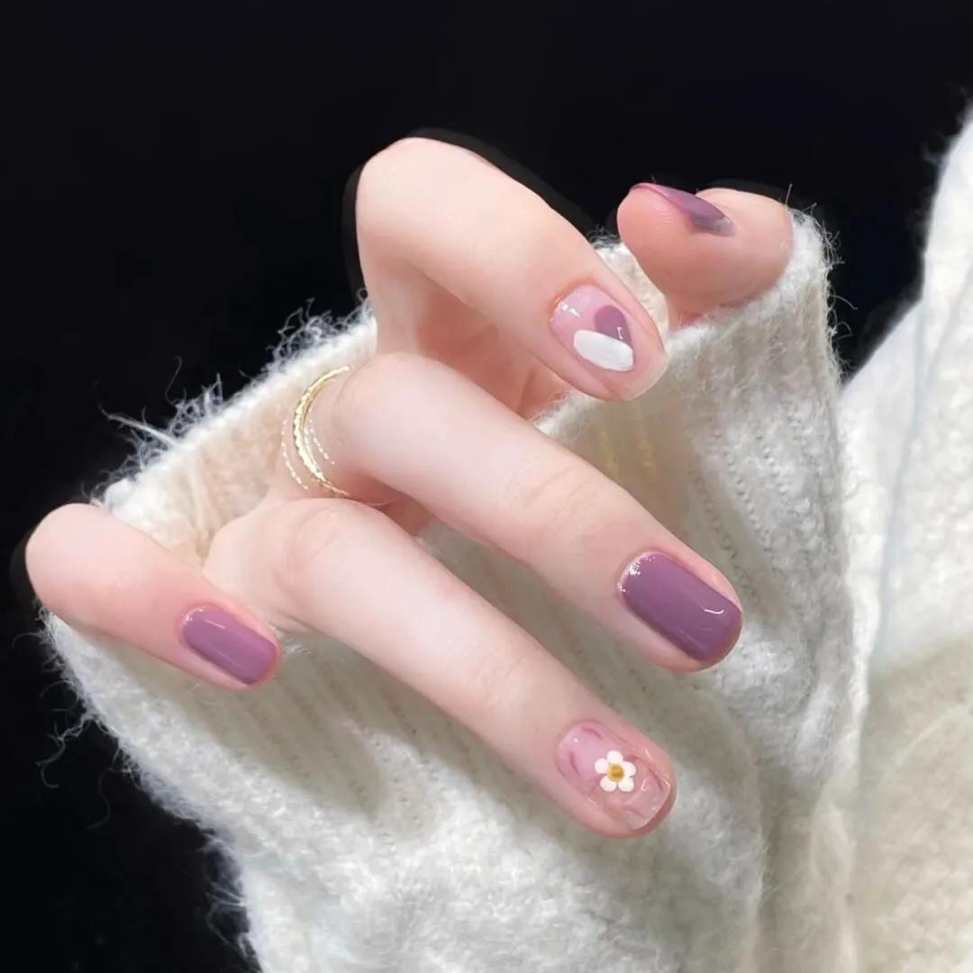 美甲图片好看又简单显白,美甲图片纯色显白简单又好看