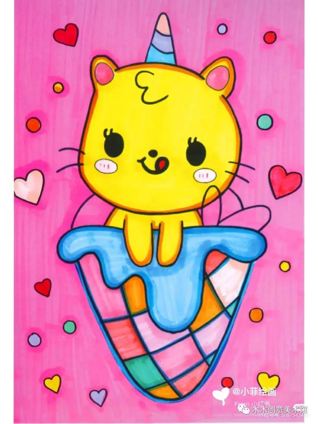 马克笔画儿童画简单好看,儿童马克笔画画简单又好看图片