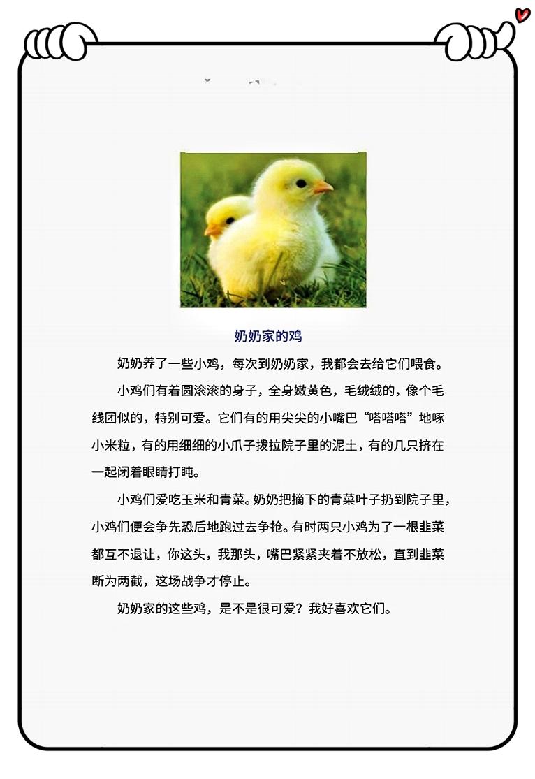 二年级下册我想养一只小动物作文,二年级语文我最喜欢的小动物写话