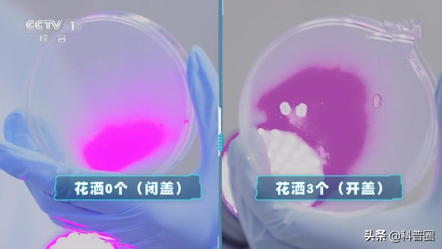 冲马桶时要不要盖盖子央视辟谣,冲马桶盖盖子和不盖盖子对比