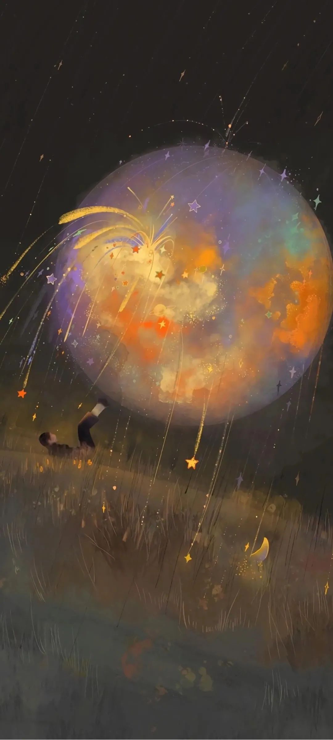 简单好看的水彩笔壁纸,好看清新的蓝色壁纸