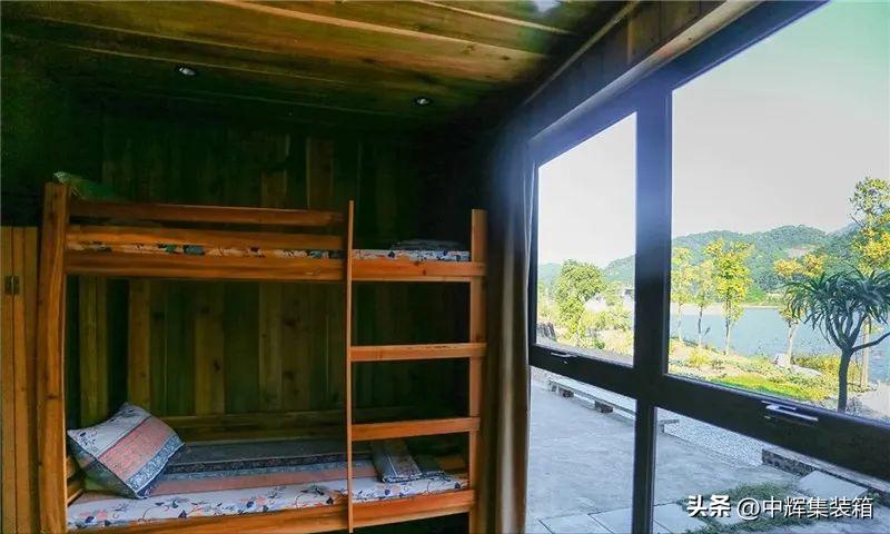 集装箱全景落地窗民宿,组合式集装箱民宿