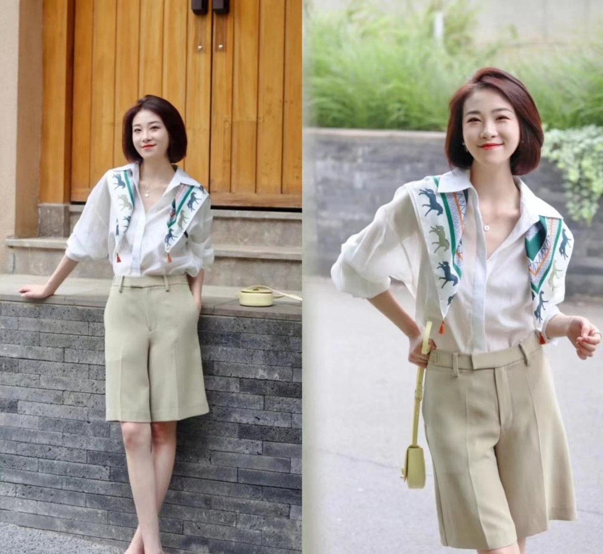 原来衬衫可以这么搭配,不规则衬衫的多种搭配思路