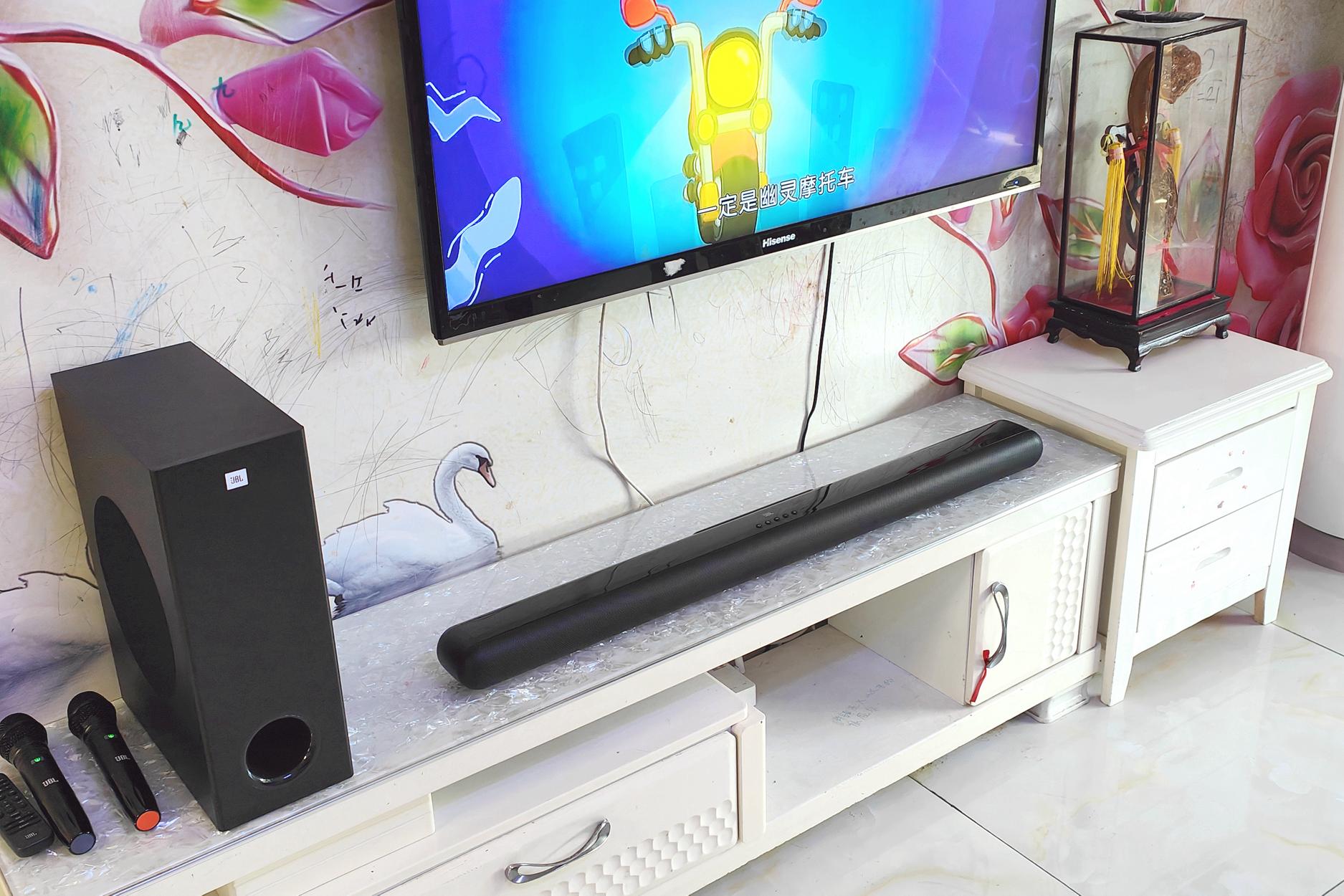 客厅音响效果试听,jbl电视音响回音壁效果