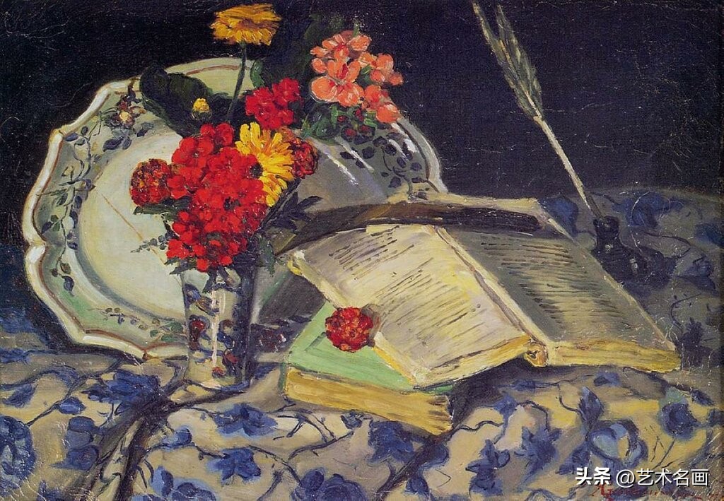 美国印象派大师春天的风景画,色彩丰富的印象派