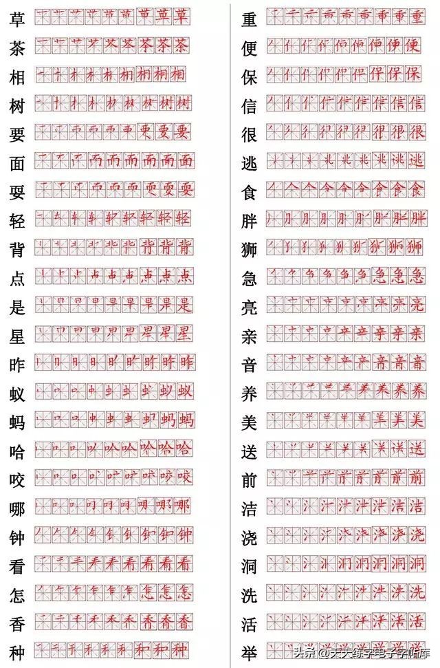 小学生汉字书写练字要点,孩子写汉字笔顺错误应该及时纠正