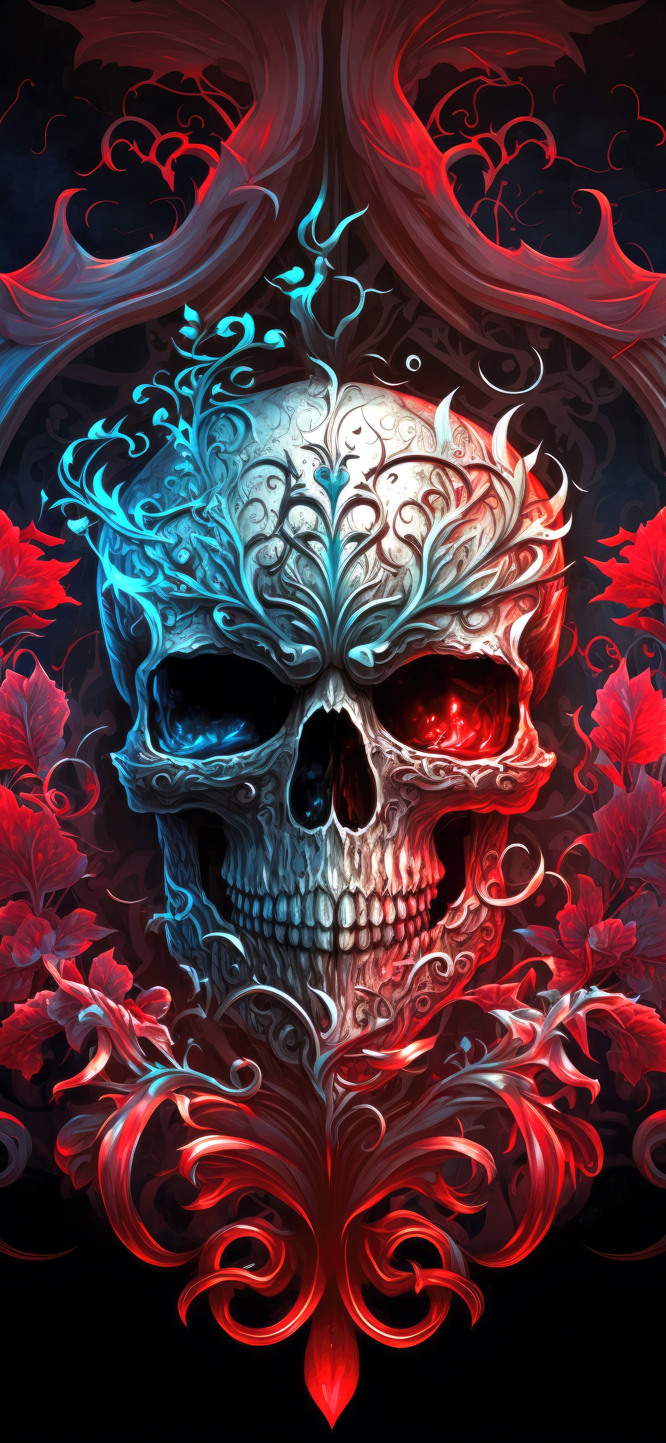 复古骷髅壁纸,骷髅头高清暗黑壁纸