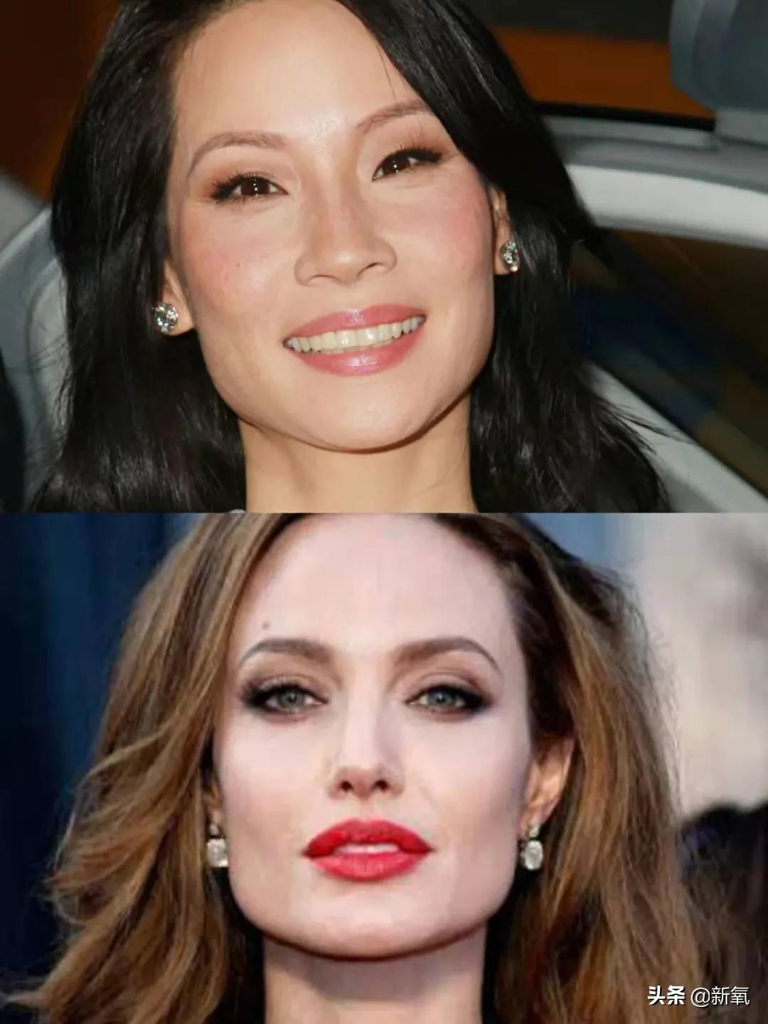 韩素希下颌拐点高,高颧骨韩素希