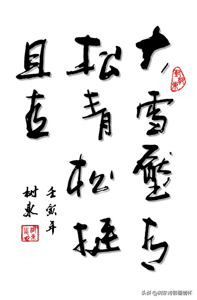 大雪压青松，青松挺且直，松在中华文化中象征着一种精神