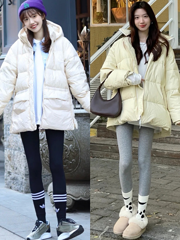 喇叭裤冬季搭配街拍,打底裤穿搭攻略