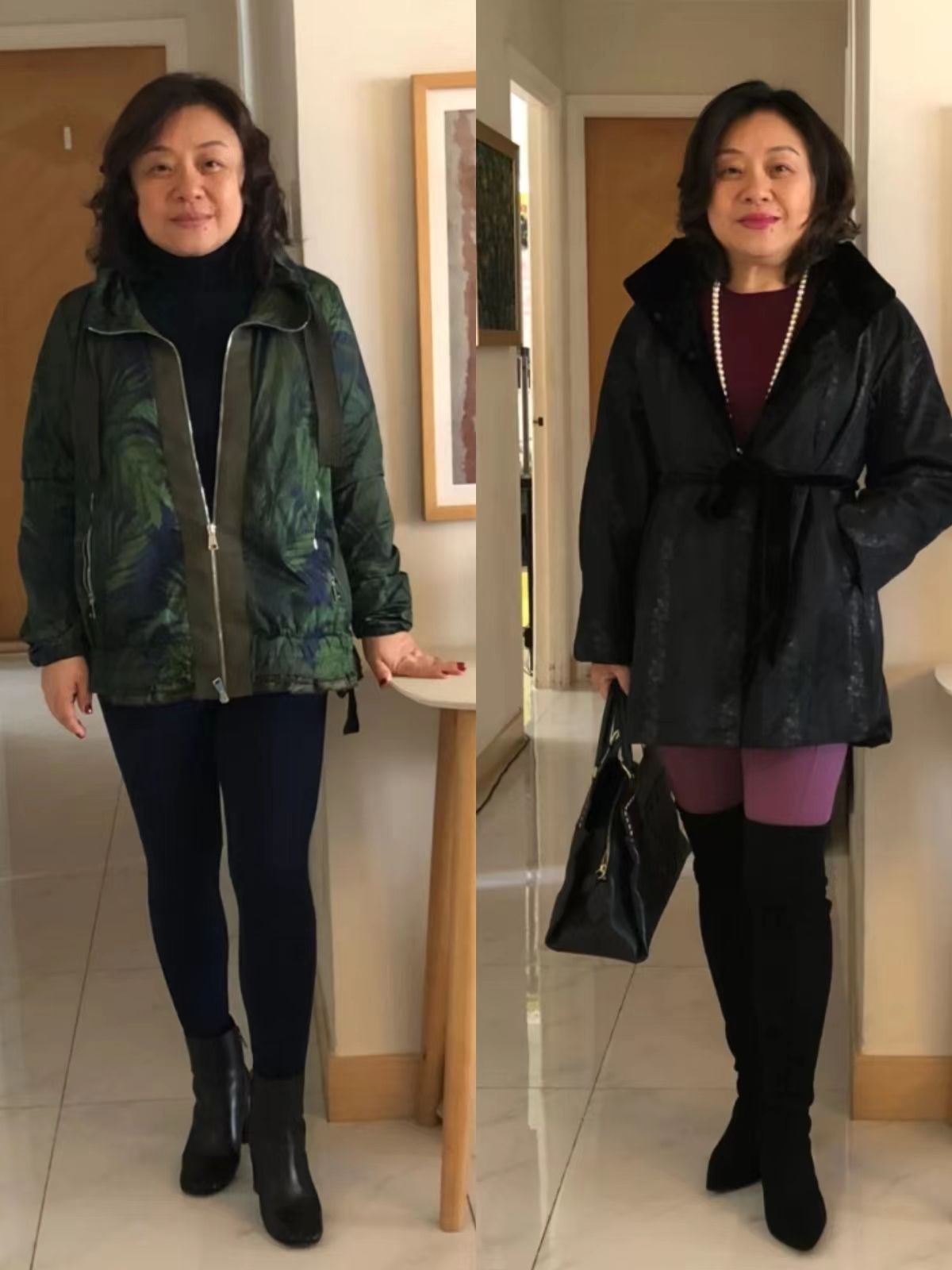 50+微胖妈妈穿裤禁忌：小脚裤配球鞋，学她这样穿身宽体胖也时髦