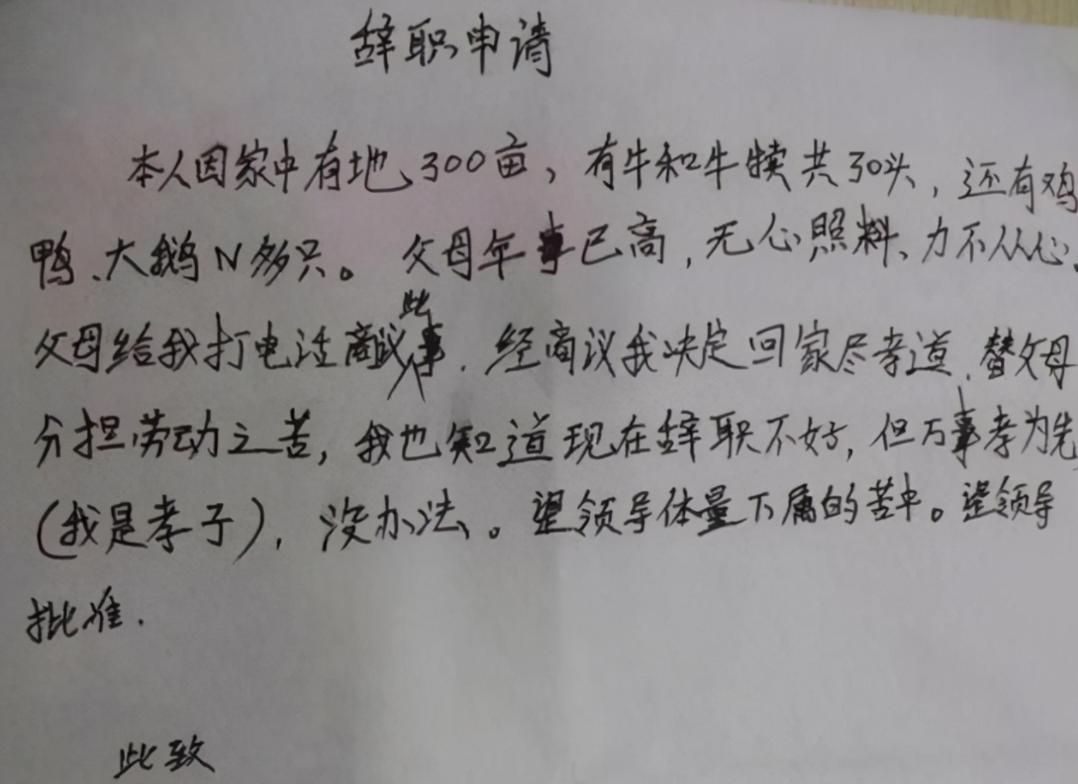00后霸气辞职信走红,00后最嚣张的辞职信