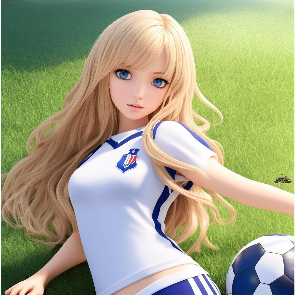 开球女球员,足球美少女