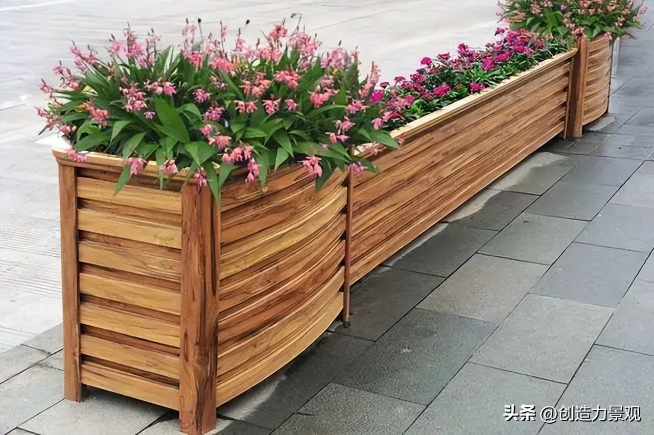 花箱小庭院景观设计,庭院花箱设计款式大全