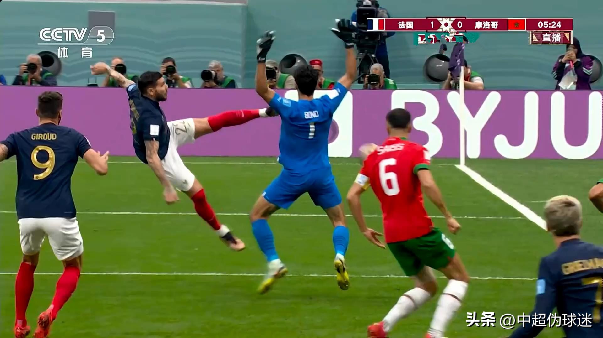 法国vs摩洛哥进球的两位球星,法国摩洛哥90分钟内进几球