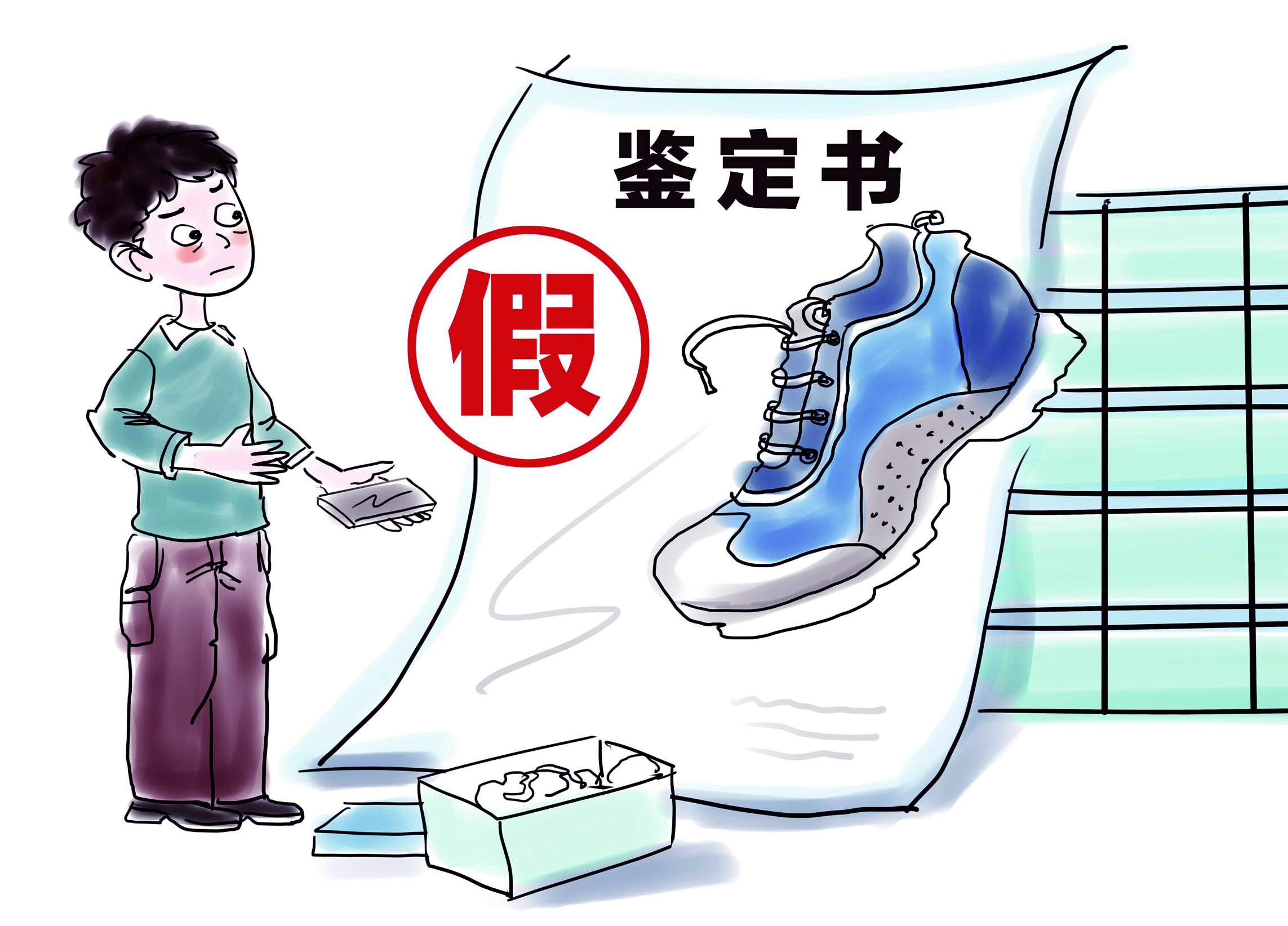 发现网购的鞋都是假的,买正版鞋退假货