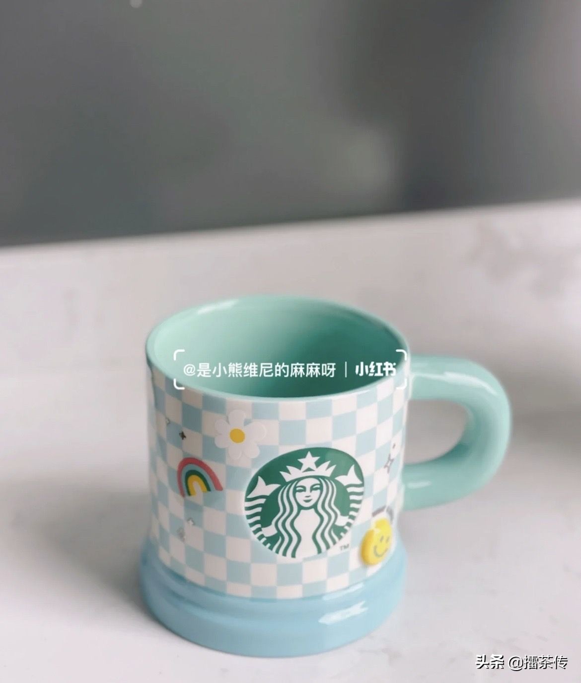 星巴克经典墨绿竖条纹马克杯,马克杯竖纹炫彩星巴克