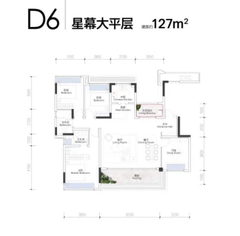 重庆中央公园华润悦府,重庆华润中央公园悦府143户型展示