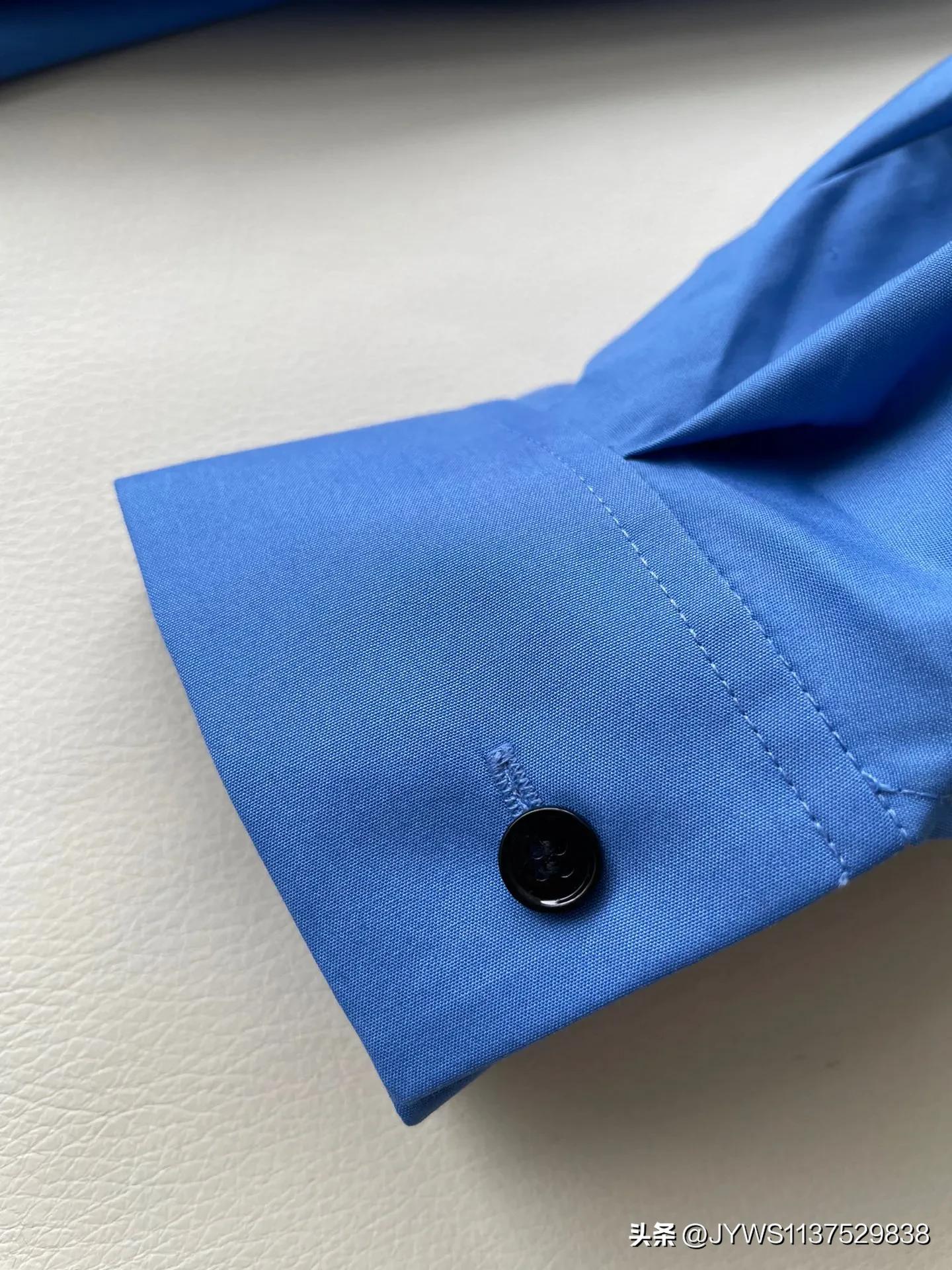 克莱茵蓝衬衫好看吗,大码克莱茵蓝色衬衫