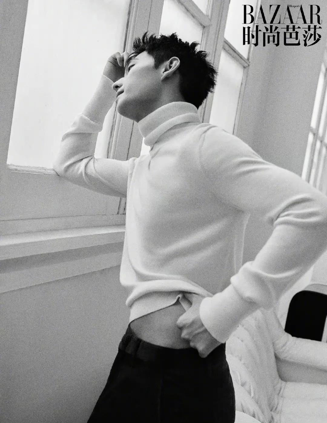 杨洋时尚芭莎十一月刊封面照片,杨洋时尚芭莎背头