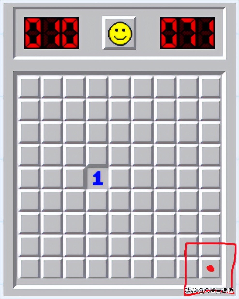 c语言扫雷游戏思路分析,c语言设计扫雷游戏的详细设计