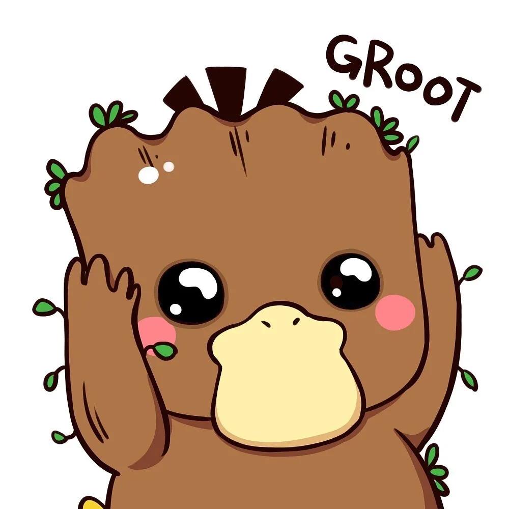 可达鸭头像原版,可达鸭系列头像插画