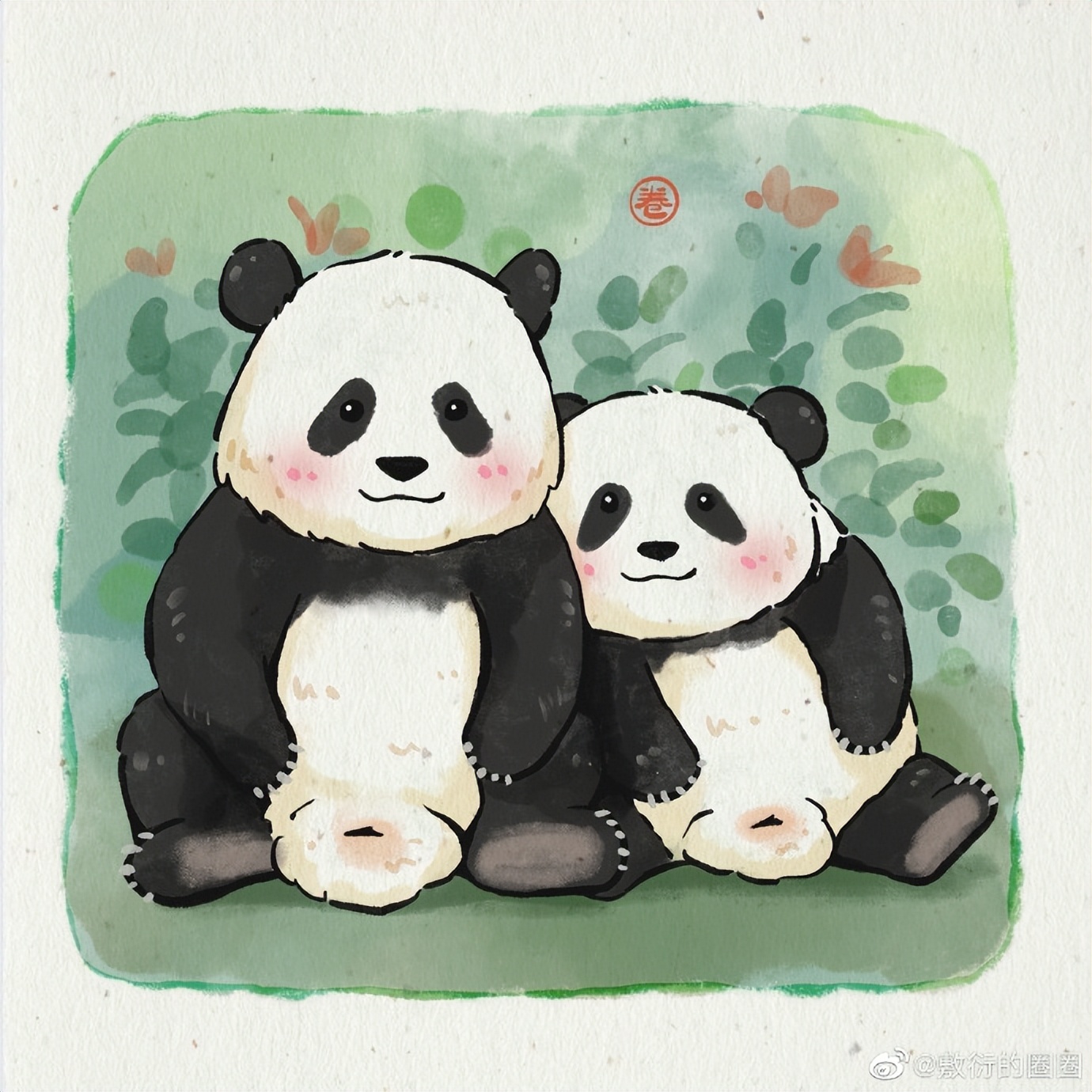 花花：接住谭爷爷给的小苹果，仿佛接住了整个世界。