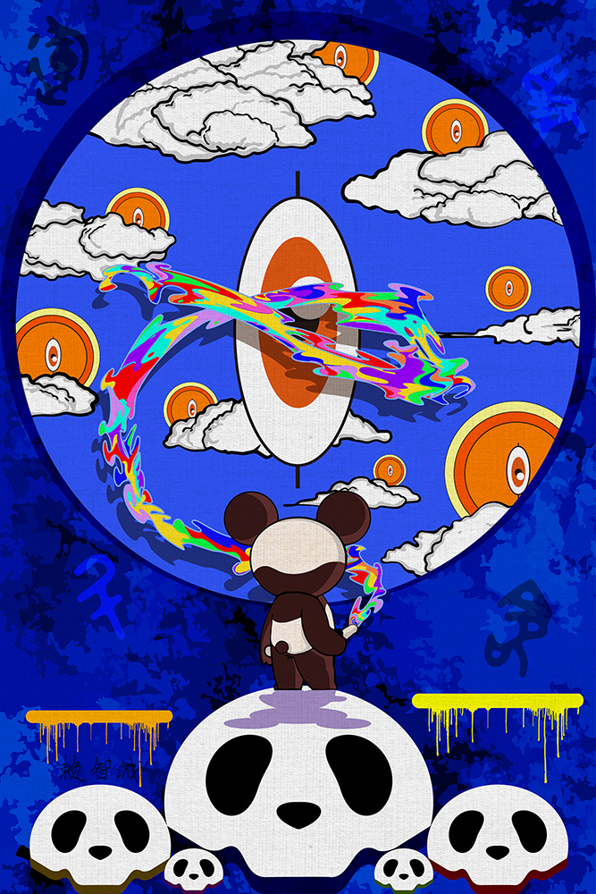 王甲勇工笔熊猫画作品欣赏,朱理存熊猫画作品欣赏