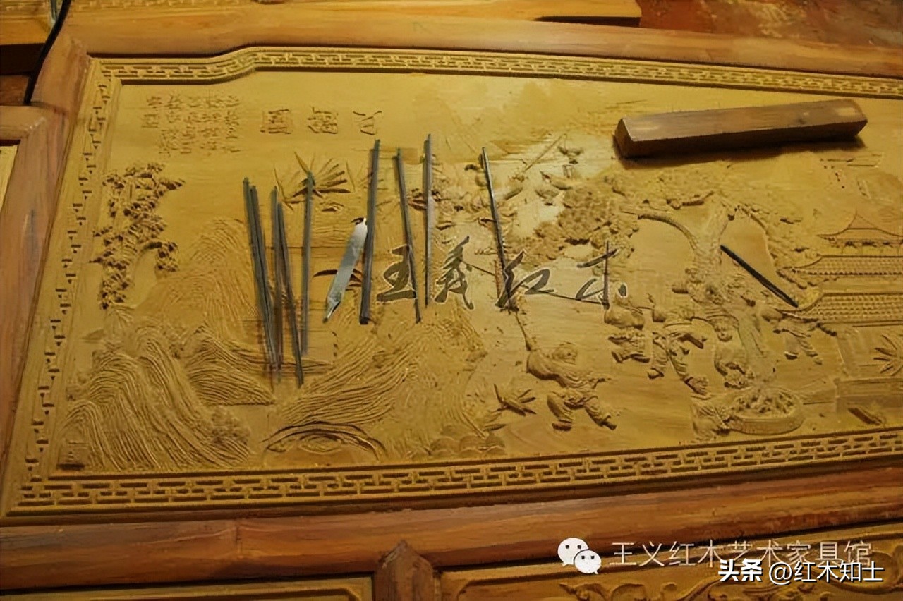 王义手工雕刻红木家具,王义红木艺术