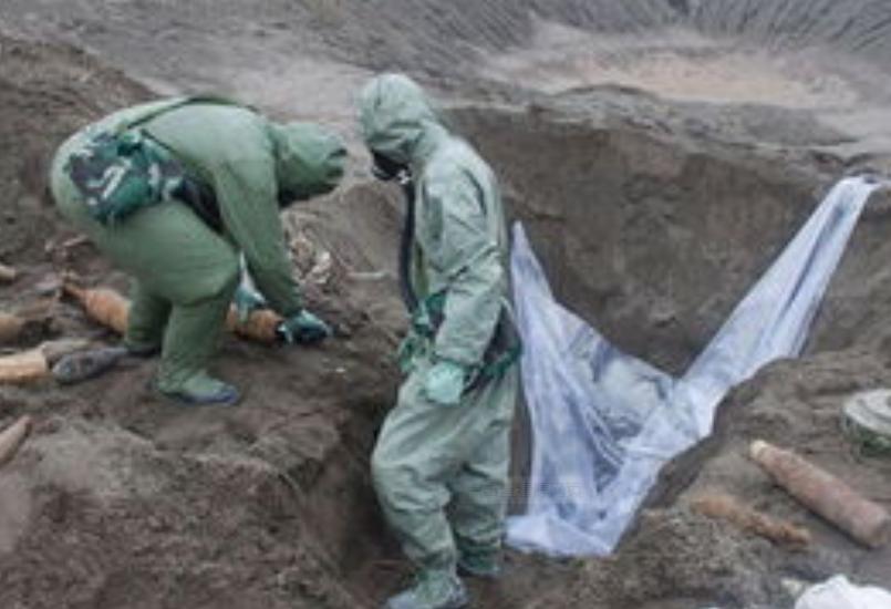 侵华日军销毁毒气弹,销毁侵华日军遗弃弹药