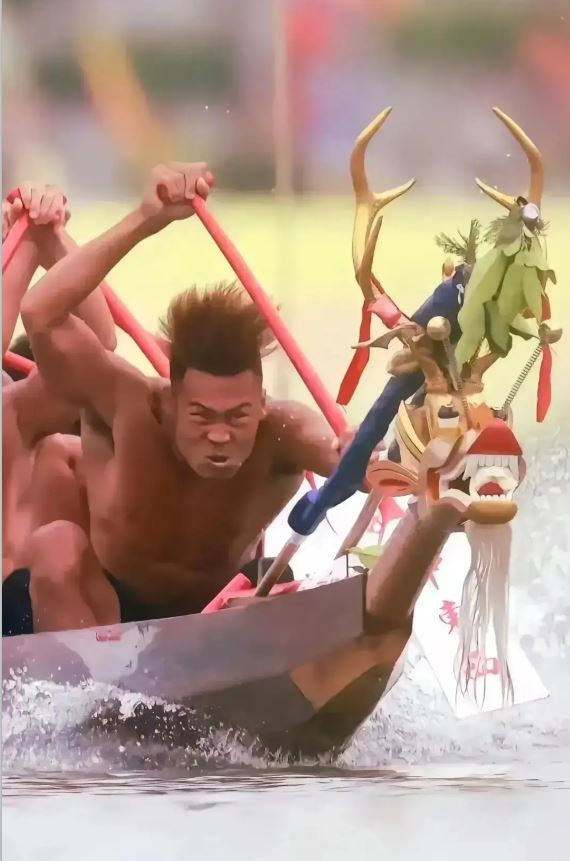 中国肌肉龙舟震撼场面震惊全世界,中国肌肉男龙舟