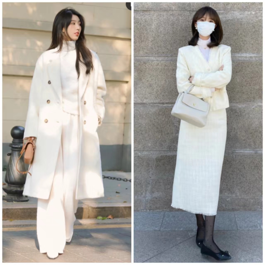 白色搭什么颜色最好看冬季女士,秋冬搭配什么颜色显白
